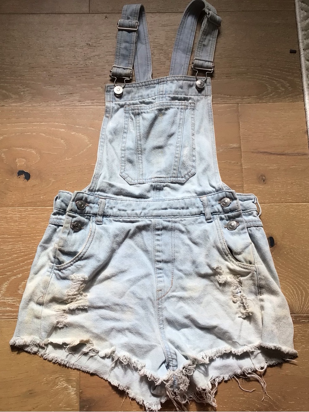 H&M Light Wash Denim Overalls